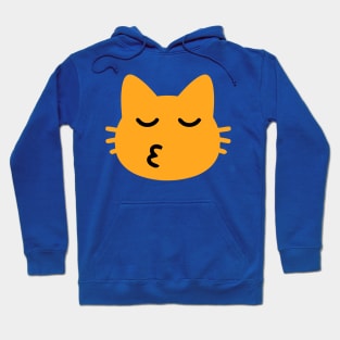 Kissy Cat Face Emoticon Hoodie